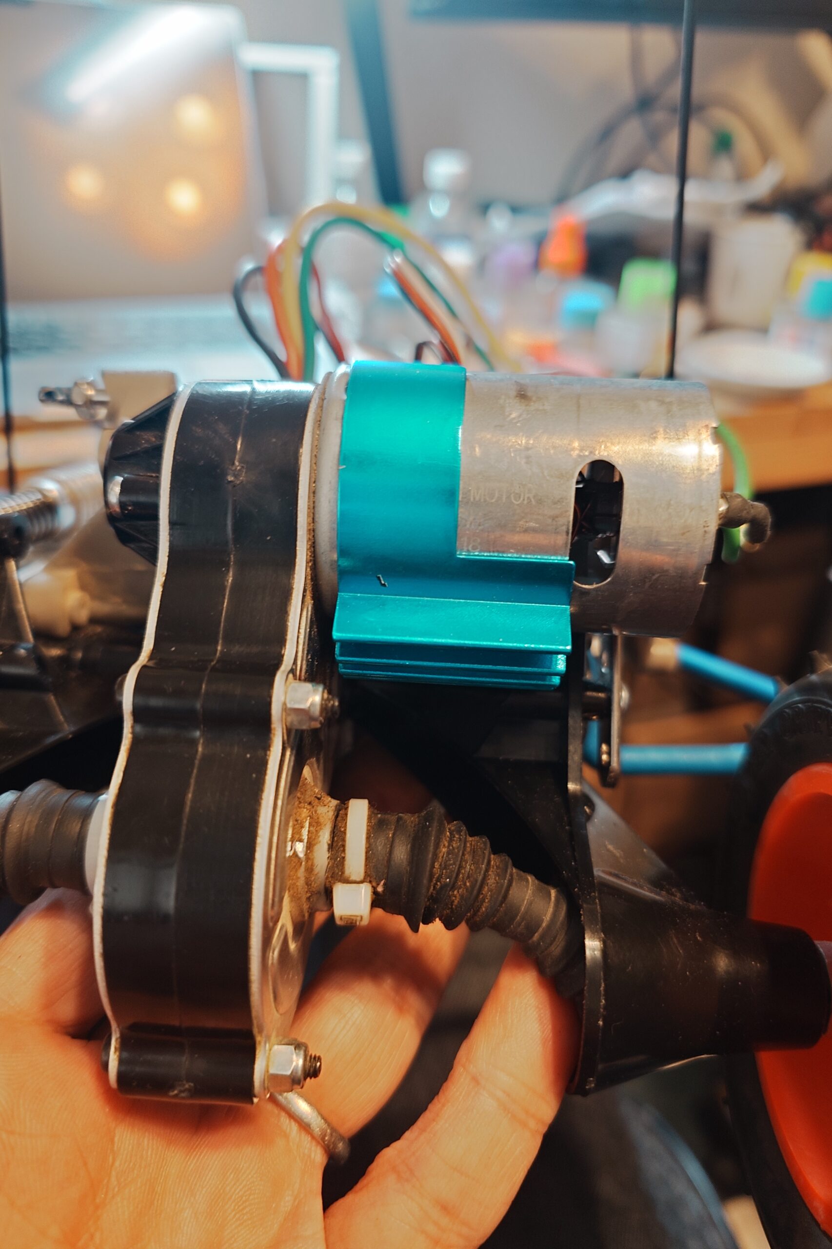 マイティフロッグ モーターのヒートシンク装着